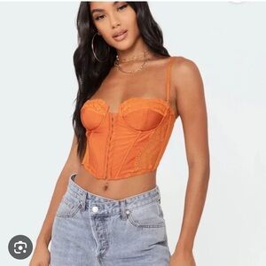 Edikted orange corset top